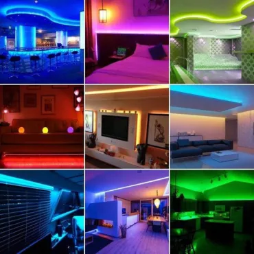 Самозалепваща RGB LED Лента 5 метра с дистанционно - RGB LED Strip
