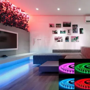 Самозалепваща RGB LED Лента 5 метра с дистанционно - RGB LED Strip