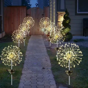 Соларна декорация за градина с мигаща светлина 2бр.- Stake lights