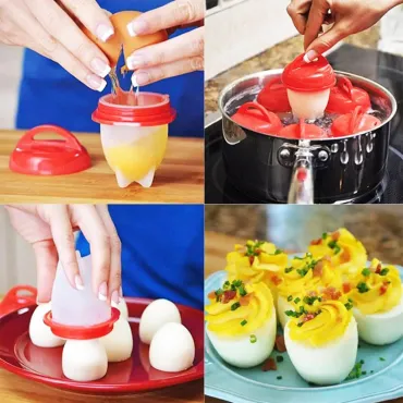 Силиконови форми за варени яйца 6 броя - EggBoil