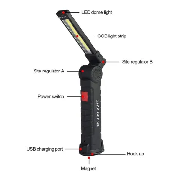 Магнитна акумулаторна работна лампа - Magnetic rechargeable Worklight