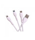Кабел за бързо зареждане за телефон KLGO Premium Quality: Type C, IOS, MicroUSB - FastCable