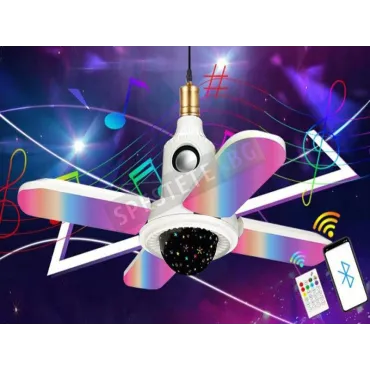 Звездна сгъваема RGB крушка и безжична колонка
