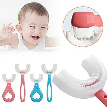 U образна силиконова четка за зъби за деца - Children toothbrush
