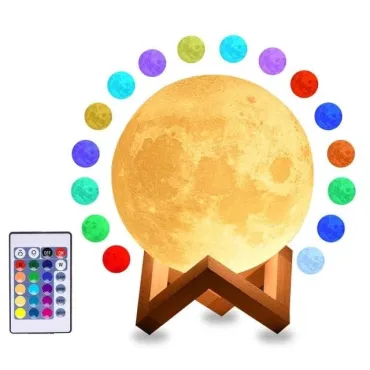 LED лампа луна с дистанционно управление - 3d Moon Lamp
