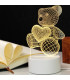 3D LED нощна лампа в три варианта Мече, Сърце и Китара - 3DLamp