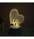 3D LED нощна лампа в три варианта Мече, Сърце и Китара - 3DLamp