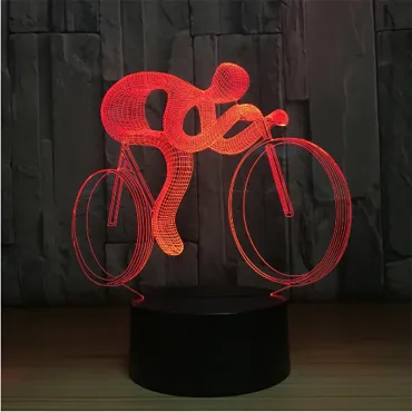 3D LED нощна лампа в три варианта Мече, Сърце и Китара - 3DLamp