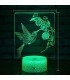 3D LED нощна лампа в три варианта Мече, Сърце и Китара - 3DLamp