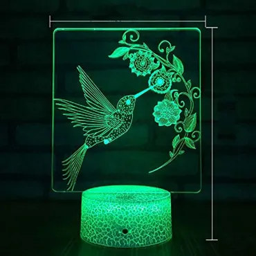 3D LED нощна лампа в три варианта Мече, Сърце и Китара - 3DLamp