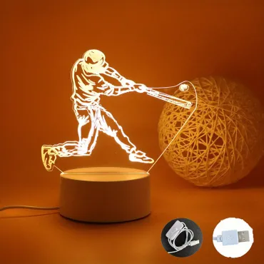 3D LED нощна лампа в три варианта Мече, Сърце и Китара - 3DLamp