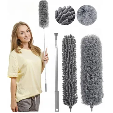 Четка за прах с телескопична дръжка и две приставки - DustBrush