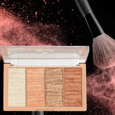 Хайлайтър за лице, палитра от 4 невероятни цвята - FaceHighlighter