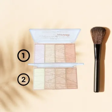 Хайлайтър за лице, палитра от 4 невероятни цвята - FaceHighlighter