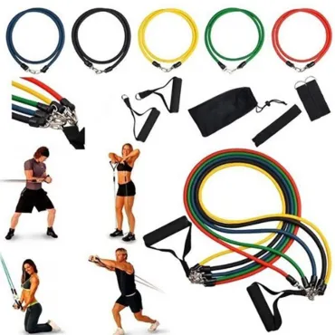Тренировъчни ластици за спорт и фитнес, Комплект от 11 части - TrainingЕlastics