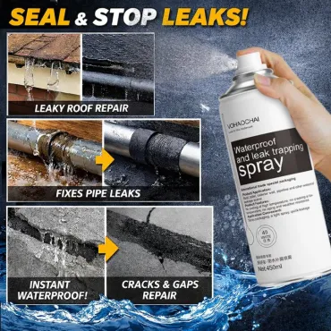 Спрей за хидроизолация и ремонт на течове, водоустойчив уплътнител - LeakRepairSpray