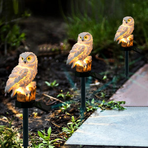 Соларна лампа за градина Сова - Сolar lamp Owl