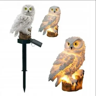 Соларна лампа за градина Сова - Сolar lamp Owl