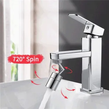 Смесител за чешма на 360 градуса, меден с две чупещи се глави - Splash