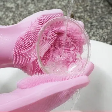 Силиконови домакински ръкавици за миене на чинии- Cleaning gloves