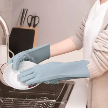 Силиконови домакински ръкавици за миене на чинии- Cleaning gloves