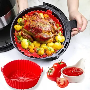 Силиконова подложка, тавичка за еър фрайър - SiliconePan Air fryer
