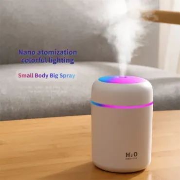 Светещ мини овлажнител за въздух за дома и колата - Humidifier