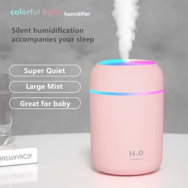 Светещ мини овлажнител за въздух за дома и колата - Humidifier