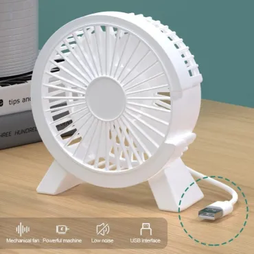 Преносим USB вентилатор за офис и дома, компактен мини вентилатор за бюро - DeskFan