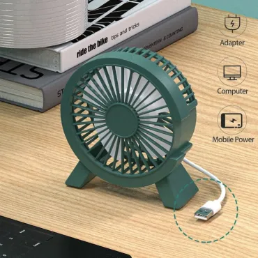 Преносим USB вентилатор за офис и дома, компактен мини вентилатор за бюро - DeskFan