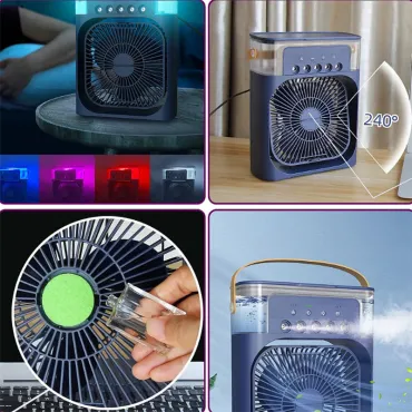 Преносим мини вентилатор 3 в 1, овлажнител и охладител - RoomHumidifier