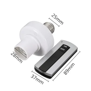 Основа за лампа, Превключвател Е27, Безжично дистанционно управление - LampControl E27