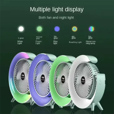 Мултифункционален вентилатор с 5 режима на осветление - ColorCoolFan