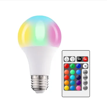 Многоцветна LED крушка с дистанциионно - LED bulb