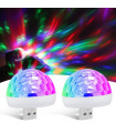 Мини диско лампа - LED magic ball USB