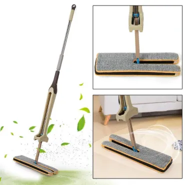 Микрофибърен двустранен моп за сухо и мокро почистване - MicrofiberMop