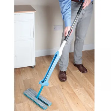 Микрофибърен двустранен моп за сухо и мокро почистване - MicrofiberMop