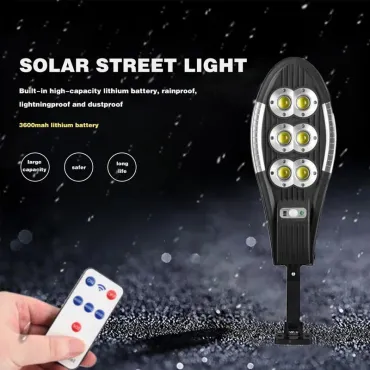 Лампа с вграден соларен панел и сензор за движение 3000W - InductionLamp