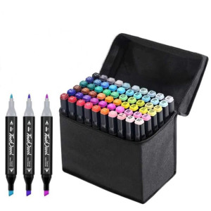 Комплект цветни маркери за рисуване, двустранни- Мarkers for drawing