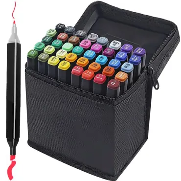 Комплект цветни маркери за рисуване, двустранни- Мarkers for drawing