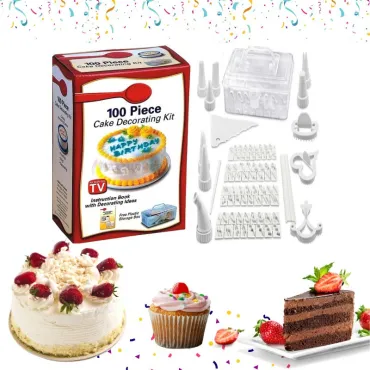 Комплект за декорация на сладкиши и торти от 100 части - CakeDecorKid