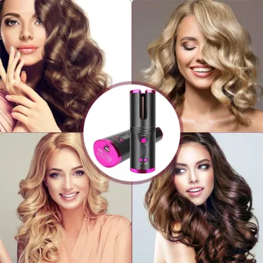 Керамична маша за коса за къдрици, безжична, автоматична - CurlingIron