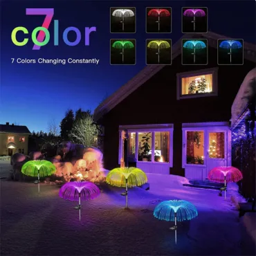 Декоративни соларни лампи фонтан 2 бр. Многоцветни - DecorativeLamps