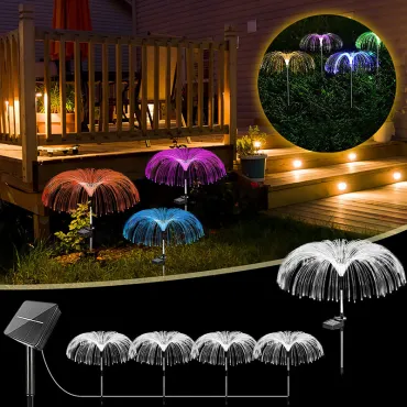 Декоративни соларни лампи фонтан 2 бр. Многоцветни - DecorativeLamps