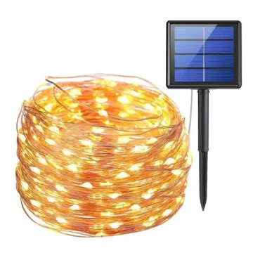 Соларни градински лампички гирлянд 10м. цветни- FairyLights