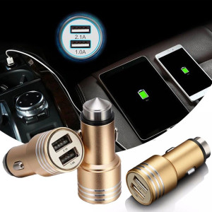 Алуминиев адаптер за запалка на кола с 2 бр. USB - CarLighter