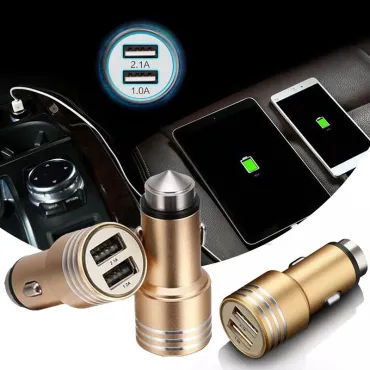 Алуминиев адаптер за запалка на кола с 2 бр. USB - CarLighter