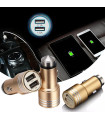 Алуминиев адаптер за запалка на кола с 2 бр. USB - CarLighter