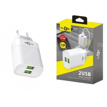 Адаптер/Зарядно за смартфон KLGO Premium Quality 2xUSB, 2.4A - PhoneCharger