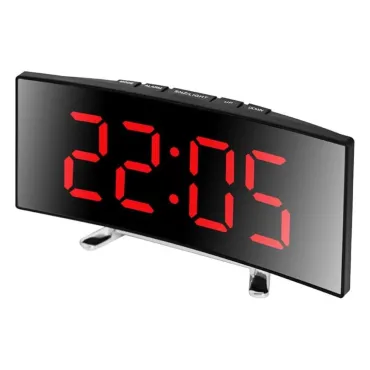 LED огледален електронен часовник с аларма